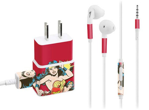 DC Comics Wonder Woman Vintage Action pose Phone Charger Skin